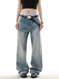 Washed Loose Fade Denim Pants  OR0583
