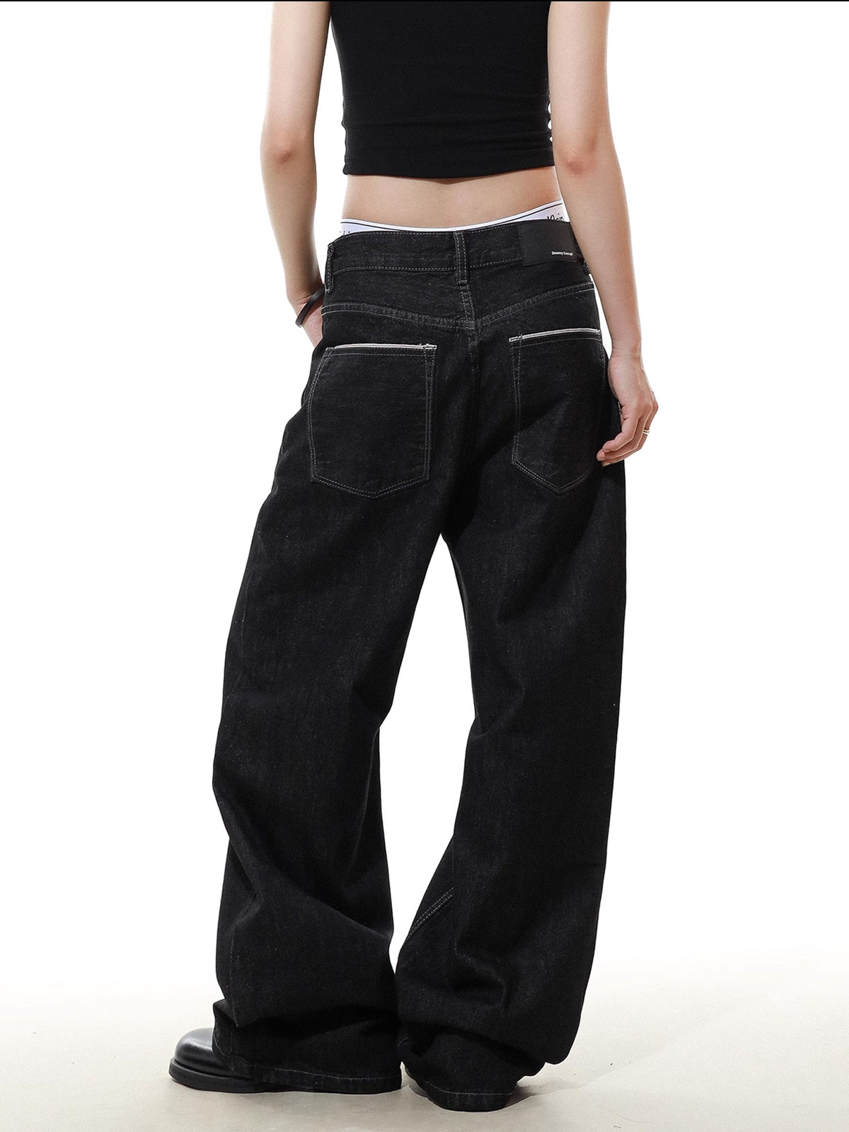 Collision Wide Denim Pants  OR0587