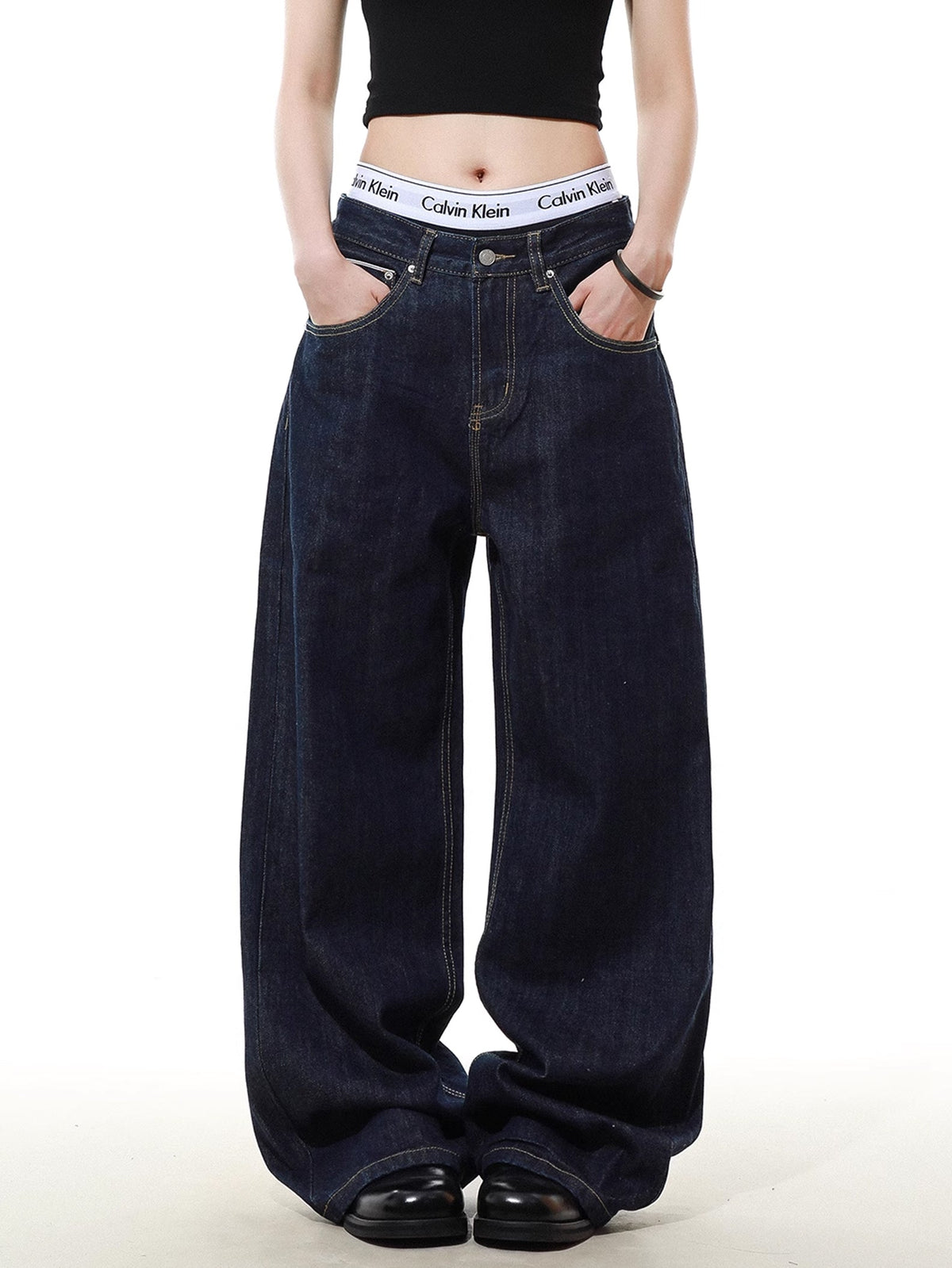 Collision Wide Denim Pants  OR0587
