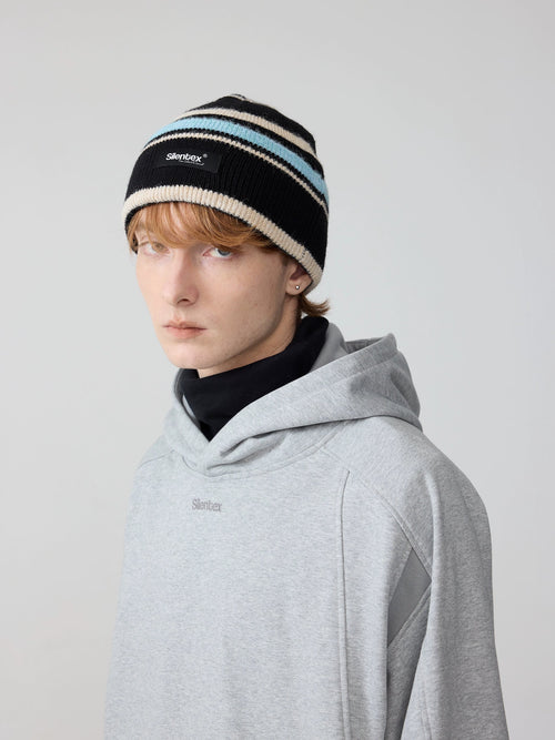 Asymmetric Stripe Knit Beanie  OR0592