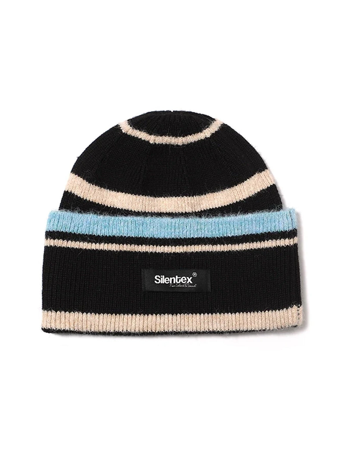 Asymmetric Stripe Knit Beanie  OR0592
