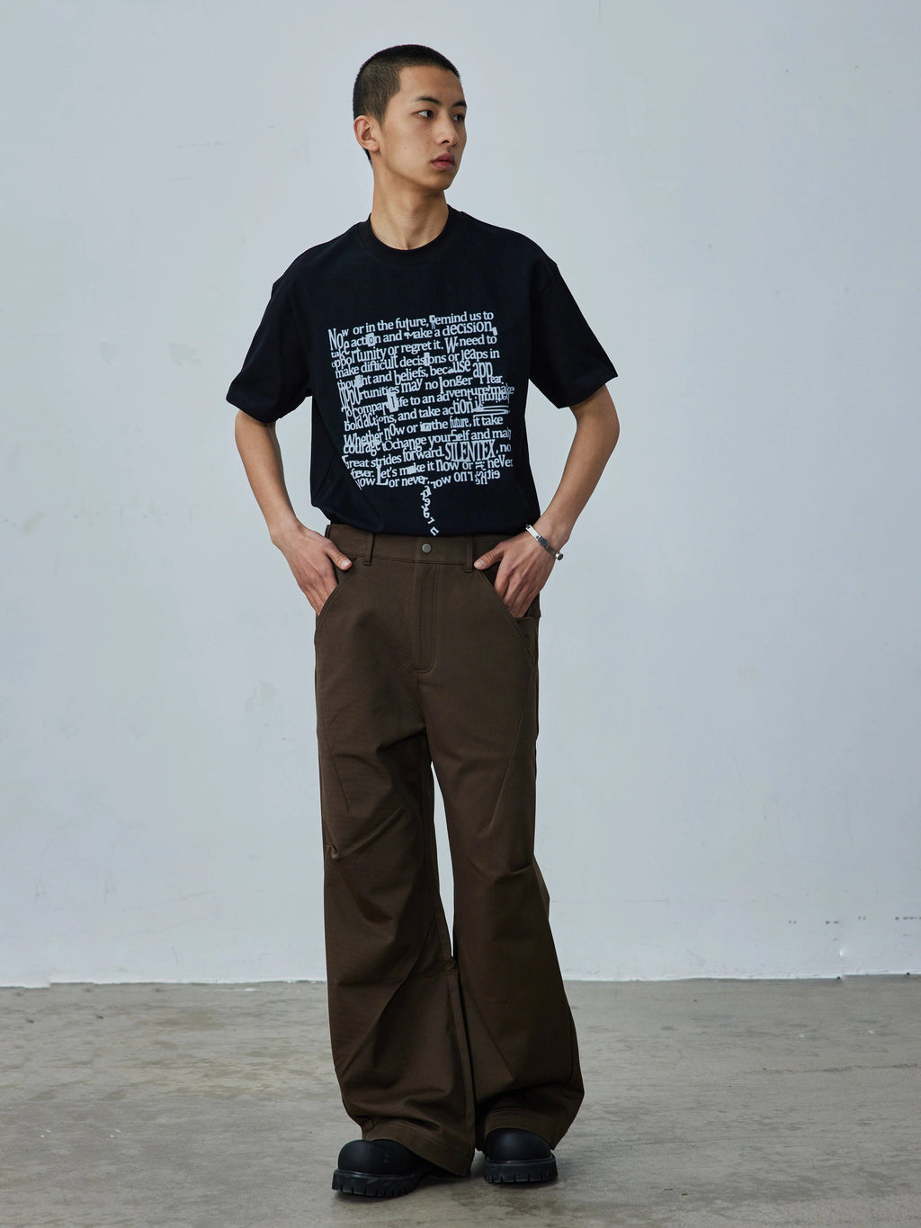 Heavyweight Pleated Straight Loose Pants  OR0597