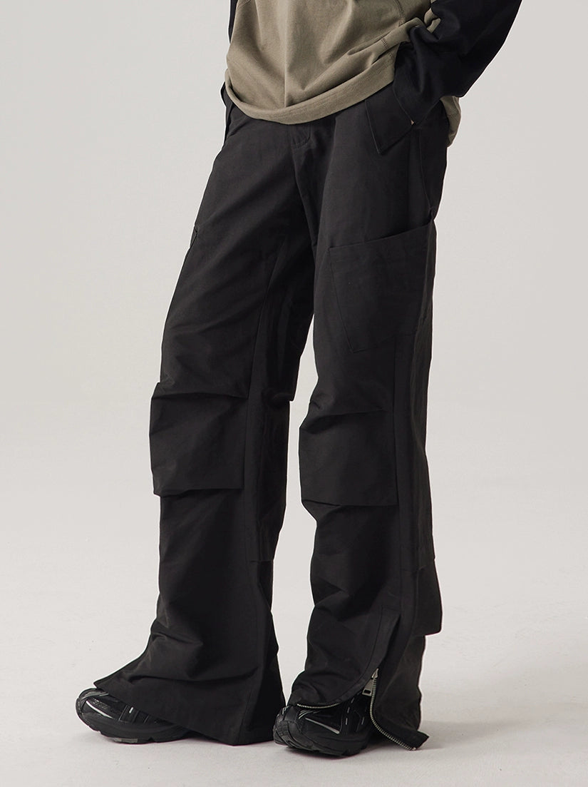 Double Pleat 3D Cut Parachute Pants  OR0599