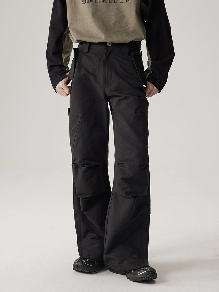Double Pleat 3D Cut Parachute Pants  OR0599