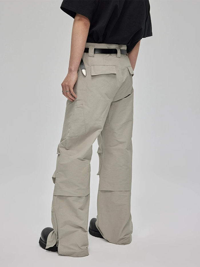 Double Pleat 3D Cut Parachute Pants  OR0599
