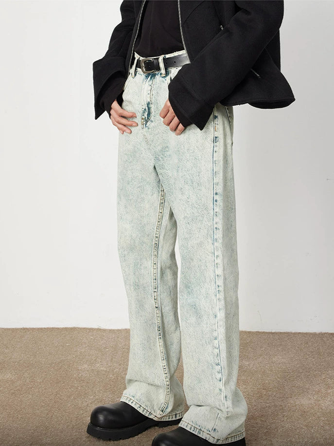 Vintage Fade Color Straight Flared Denim  OR0602