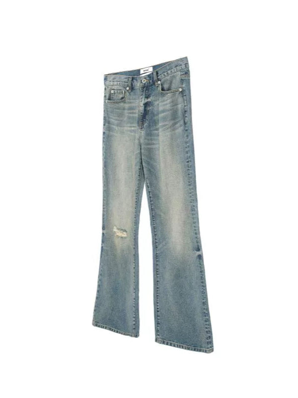 Vintage Wash Whisker Cut Straight Denim  OR0604