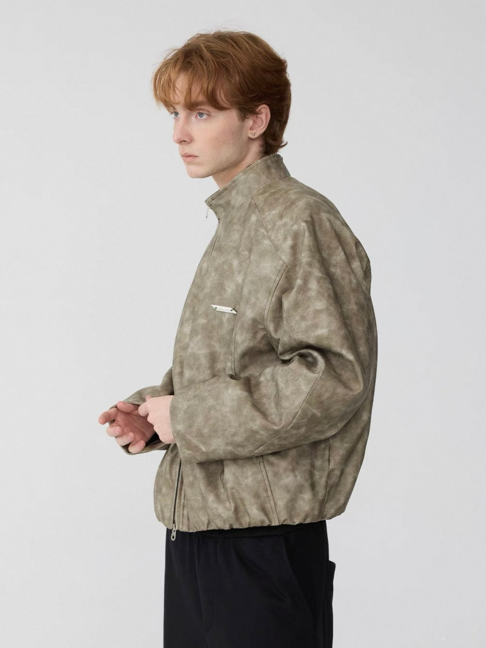 Stand Collar Relaxed Fit Jacket  OR0607