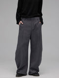 Structured Matte Pleated Balloon Pants  OR0609