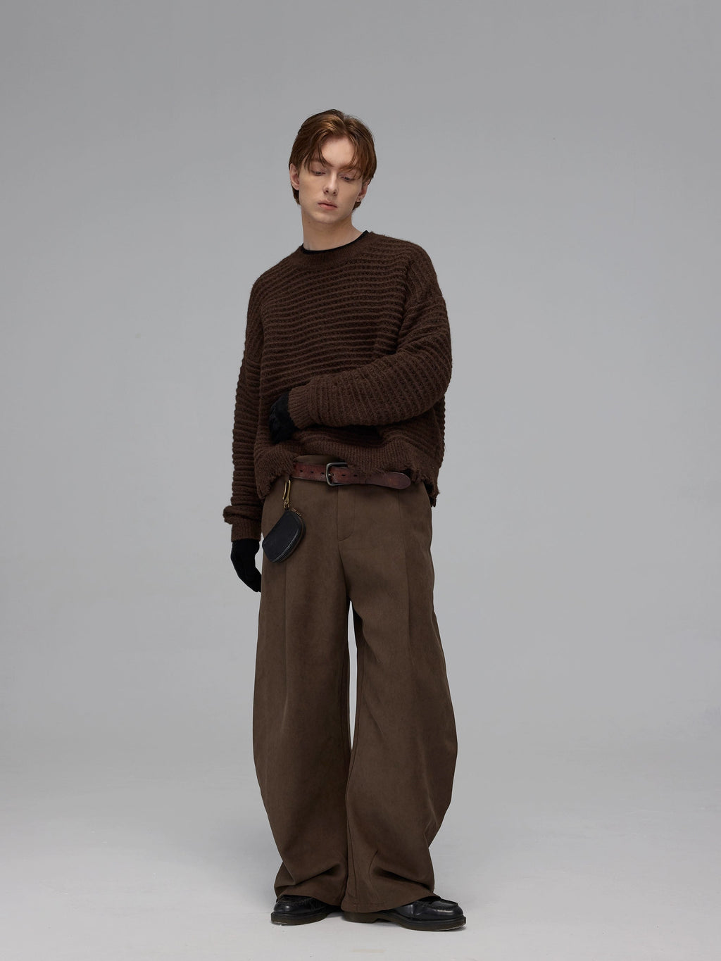 Structured Matte Pleated Balloon Pants  OR0609