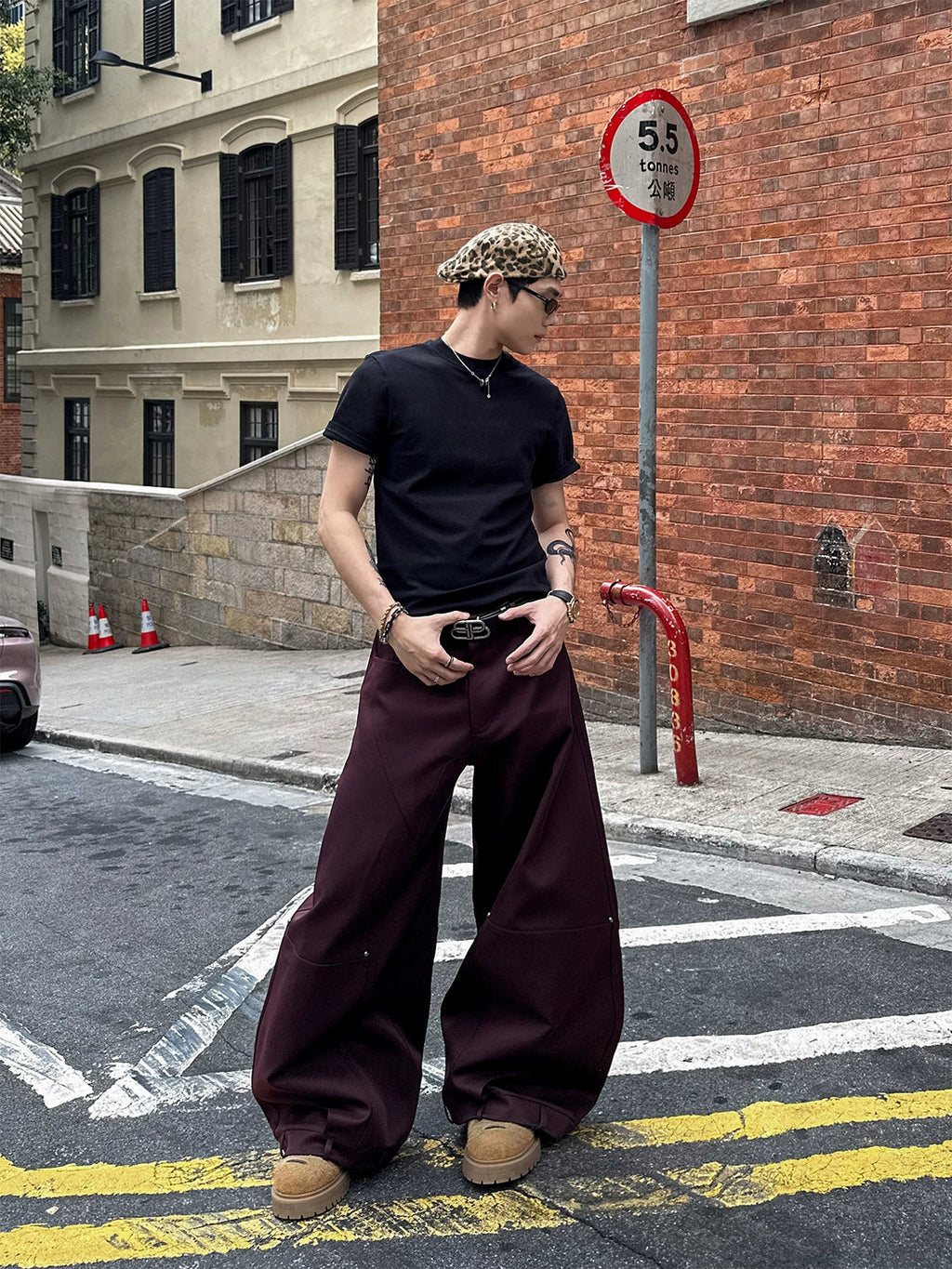Double Win Wide Denim Pants  OR0615
