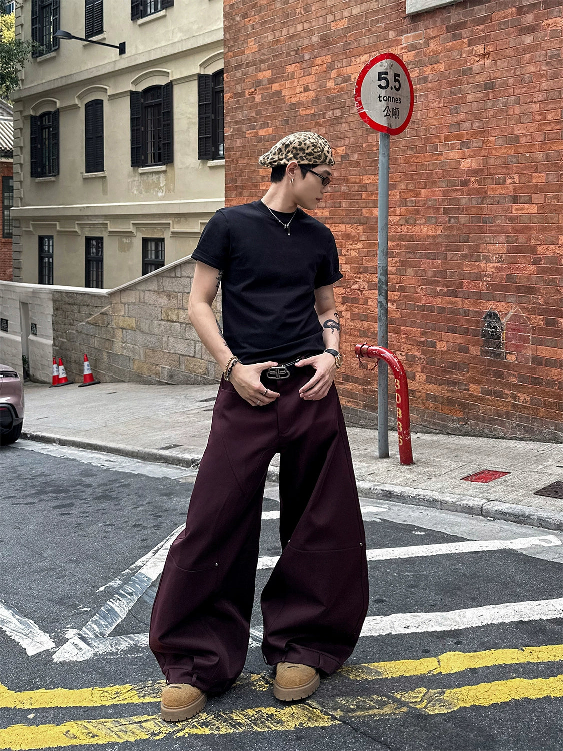Double Win Wide Denim Pants  OR0615