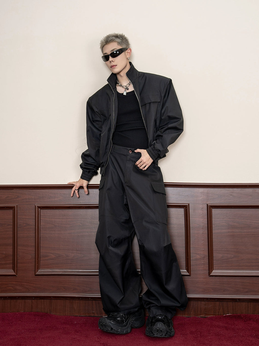 Pleated Straight Leg Wide Pants  OR0616