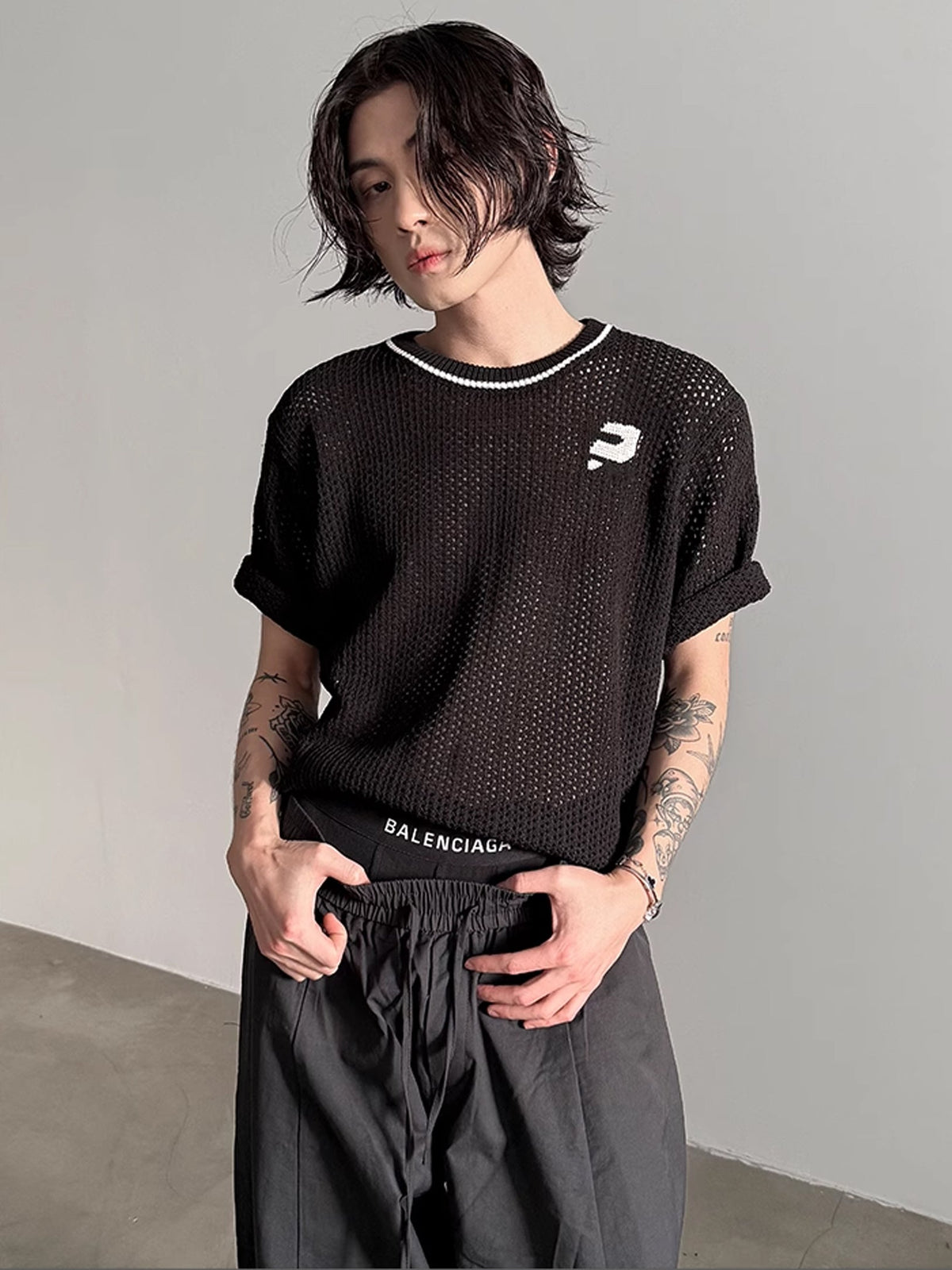 Mesh Knit Tee  OR0618