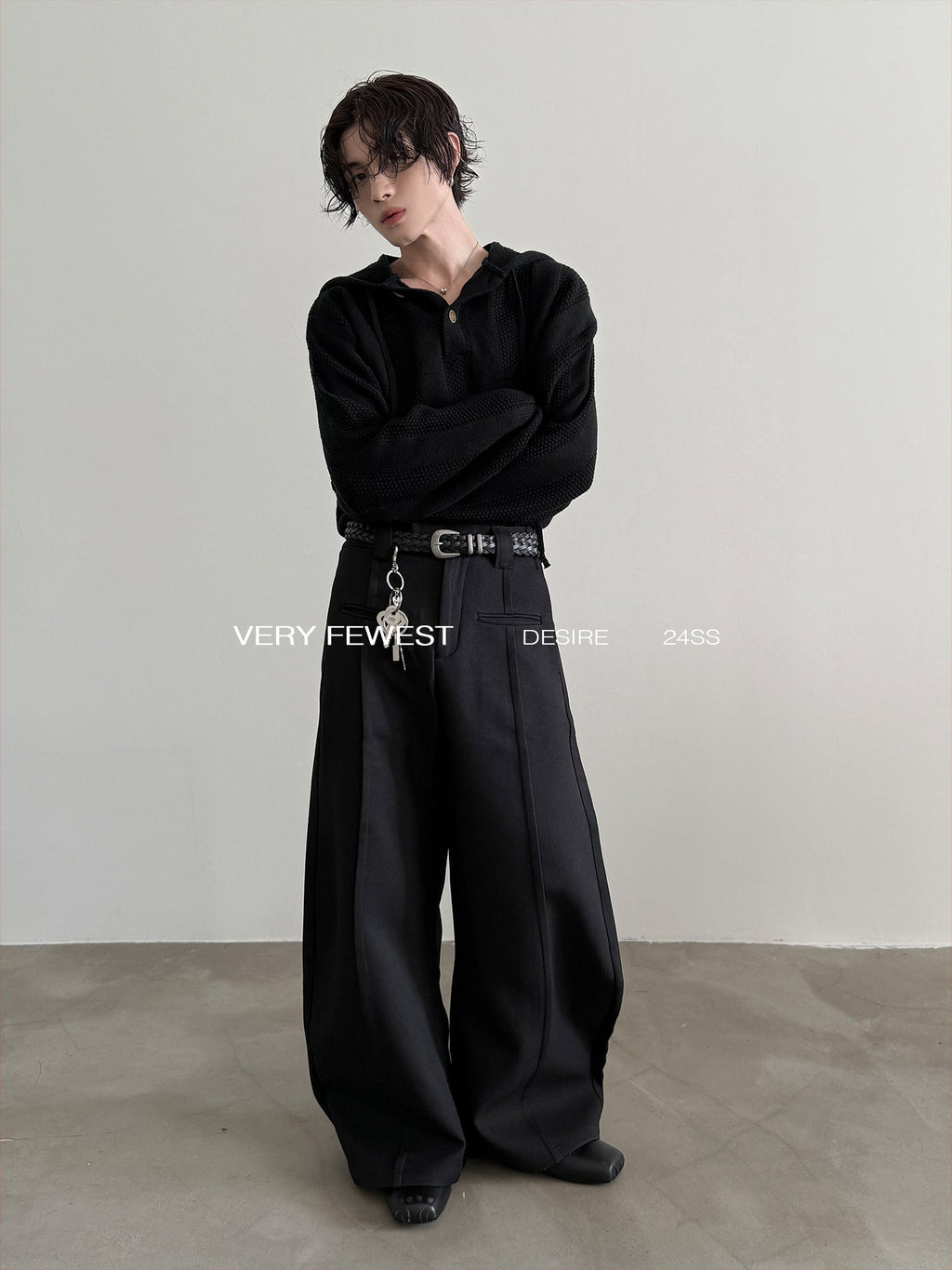 Wide Leg Pleats Pants  OR0619
