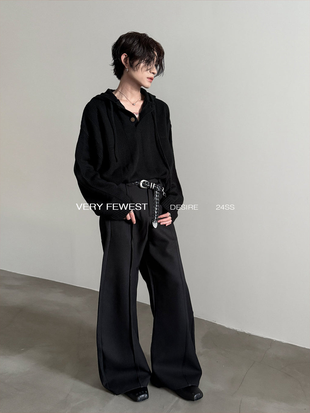 Wide Leg Pleats Pants  OR0619