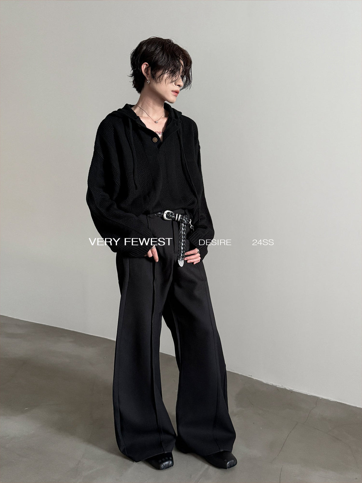 Wide Leg Pleats Pants  OR0619
