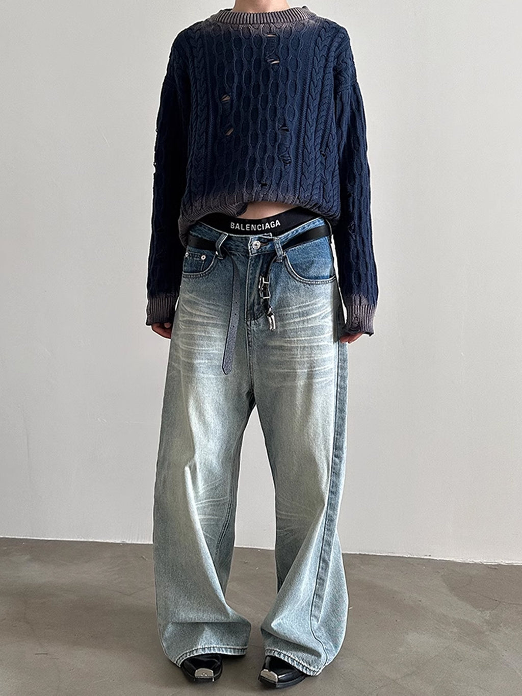 Shade Gradient Wash Denim Pants  OR0622