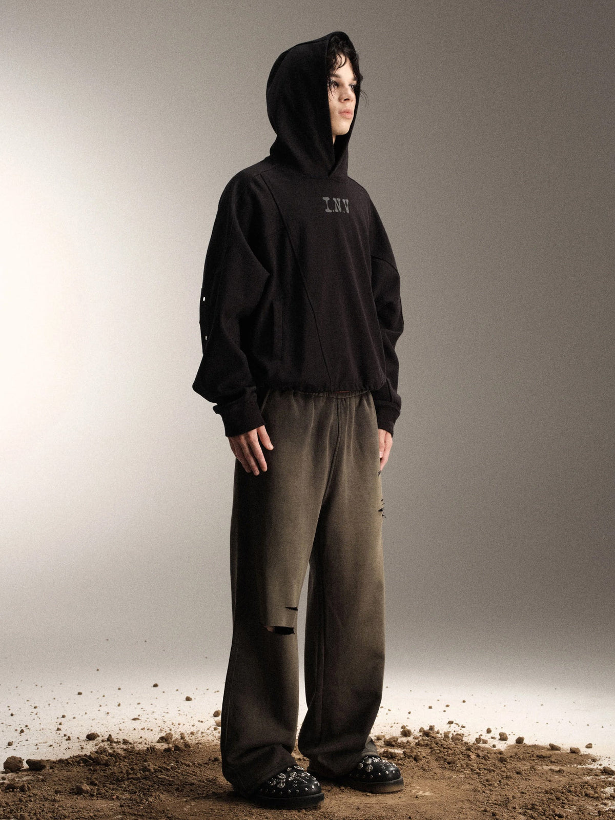 Studs Logo Hoodie  OR0629