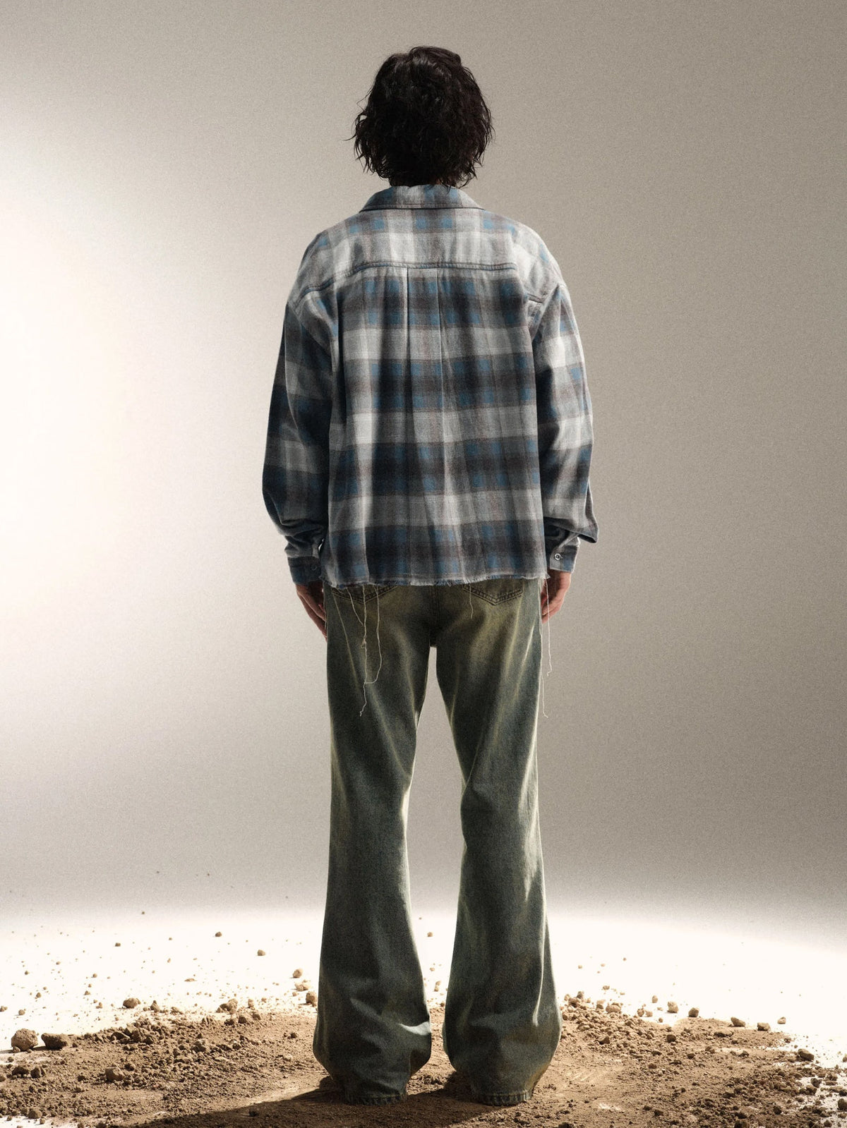Damage Plaid Shirt  OR0631