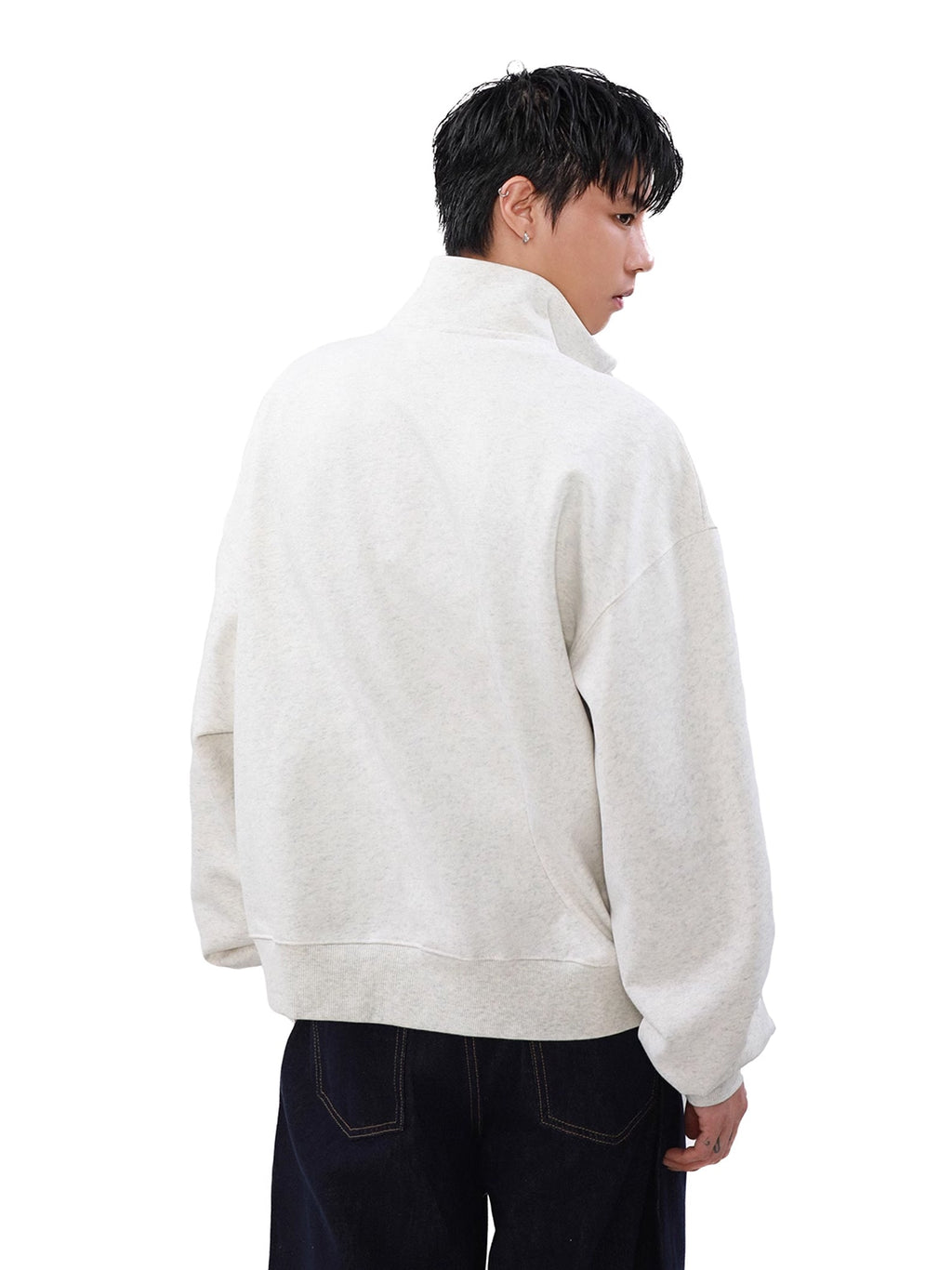 Loose High Neck Zip Trainer  OR0636