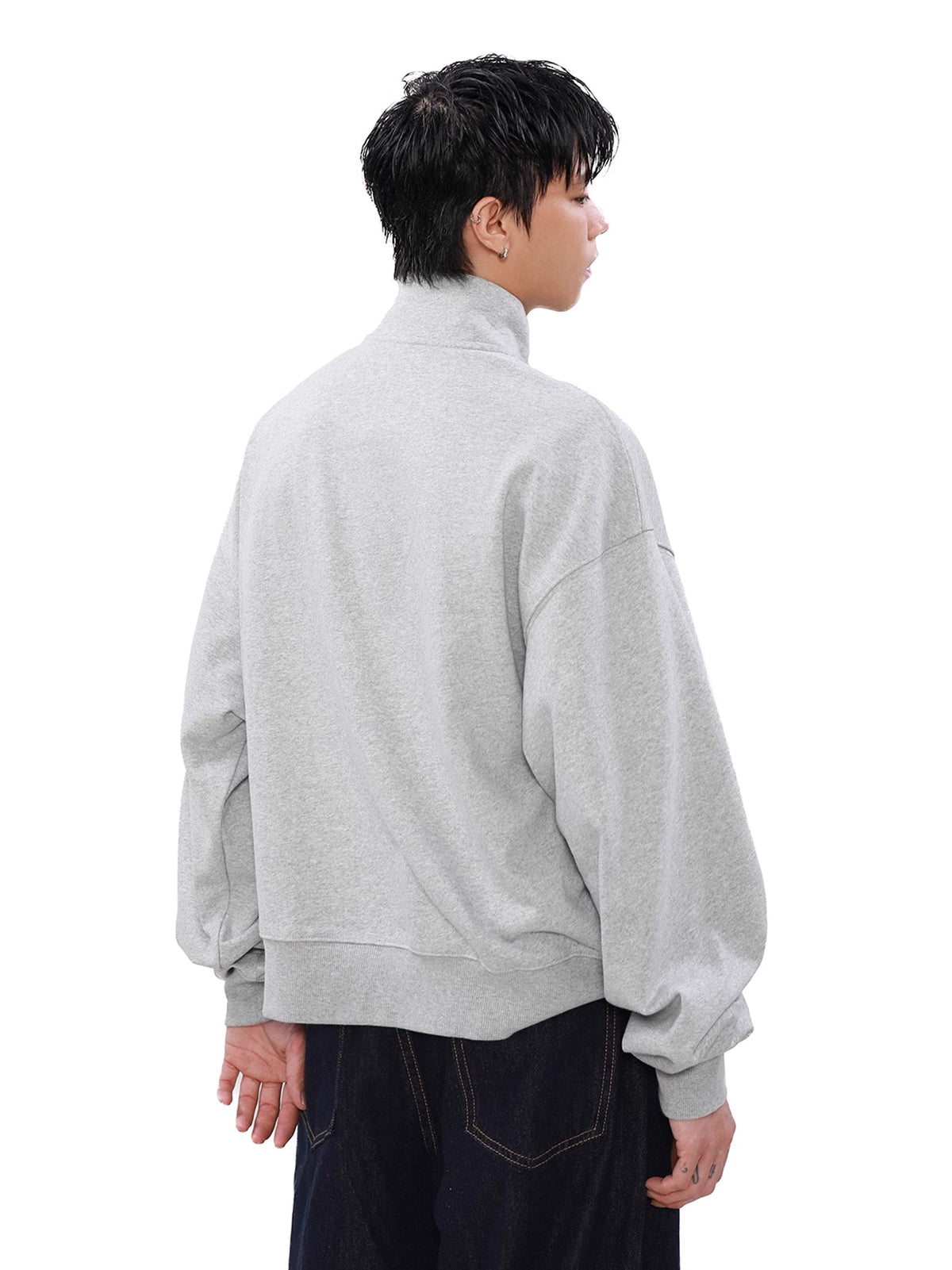 Loose High Neck Zip Trainer  OR0636