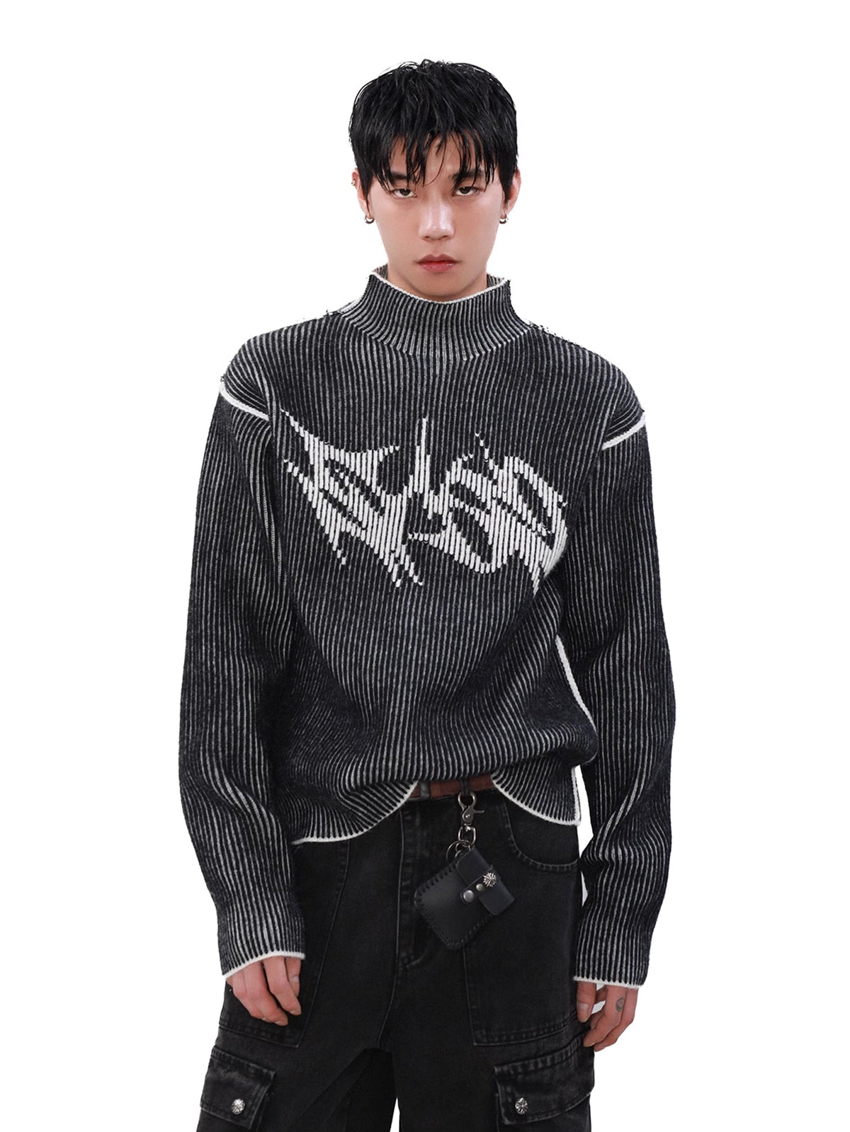 Reversible Metal High Neck Knit  OR0640