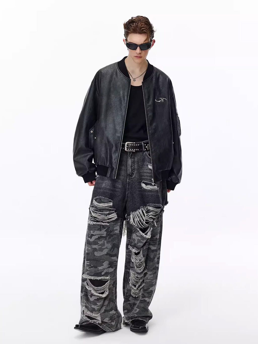 Metal Charm Bomber Jacket  OR0645