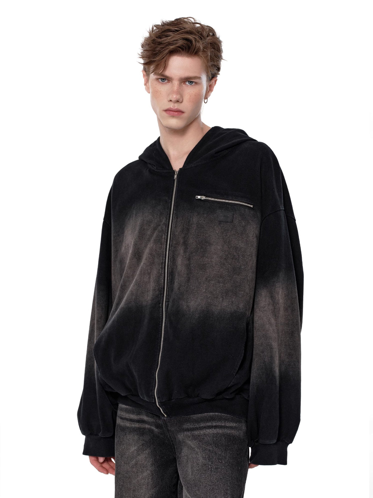 Retro Washed Zip Hoodie  OR0646