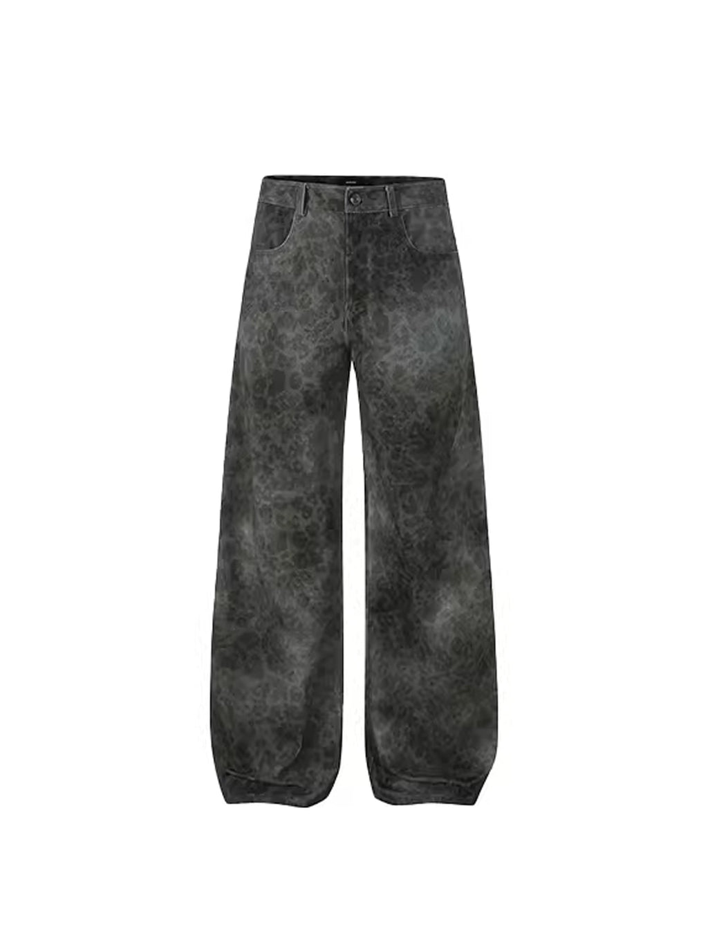 Wash Fade Leopard Denim Pants  OR0647