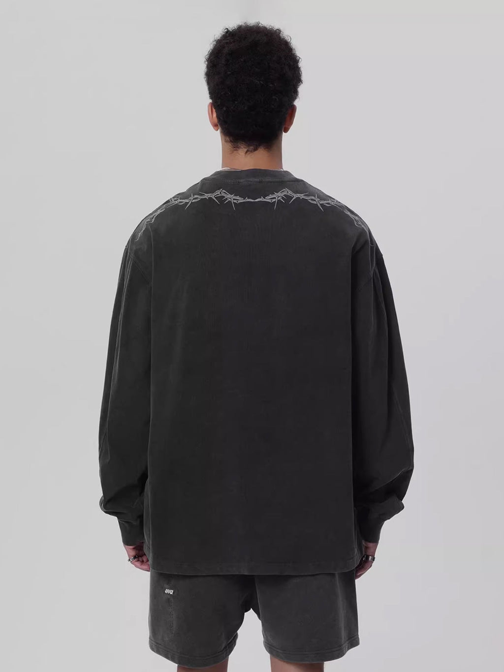 Heavy Washed Loose Long Sleeve Tee  OR0651