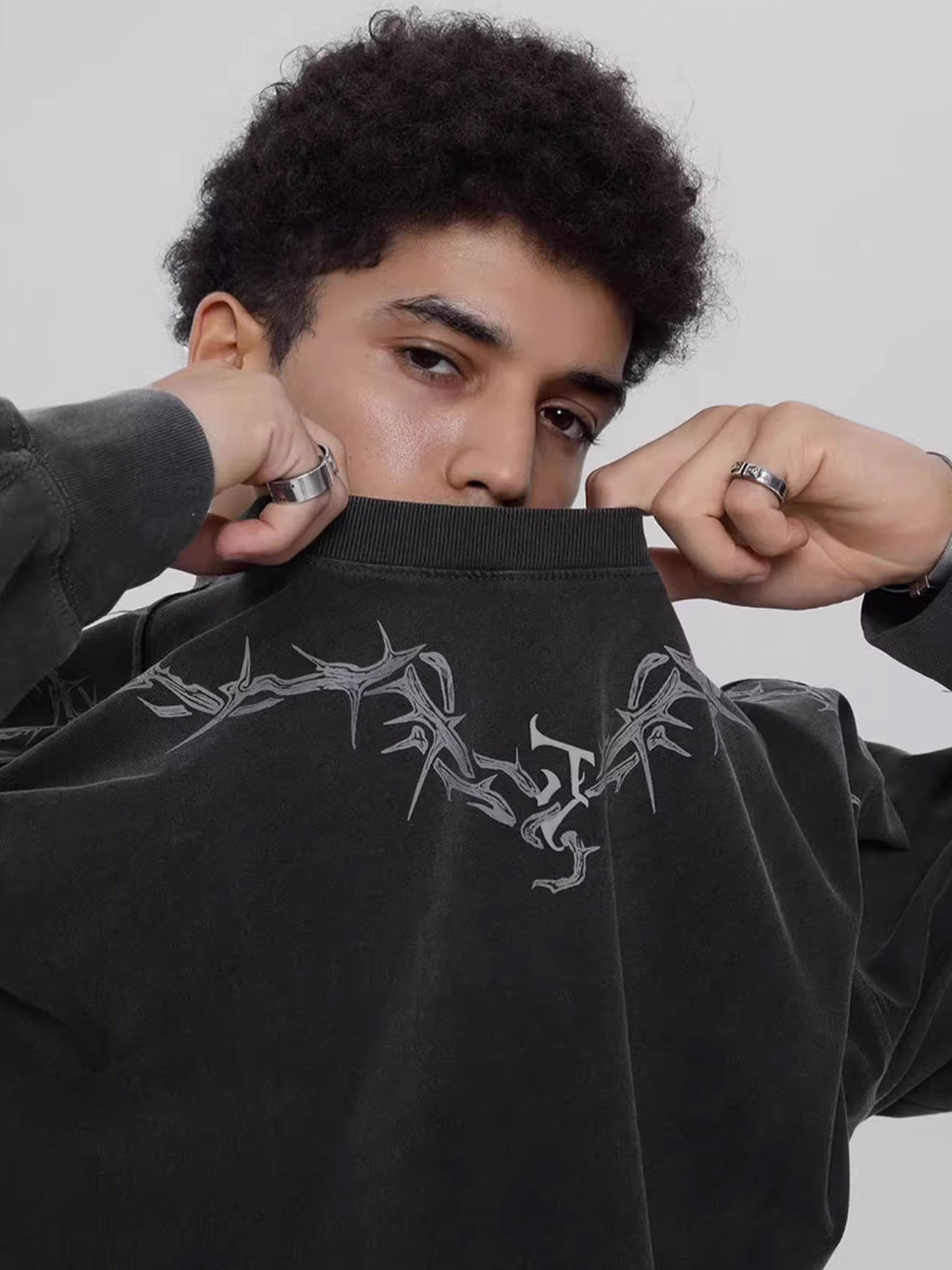 Heavy Washed Loose Long Sleeve Tee  OR0651