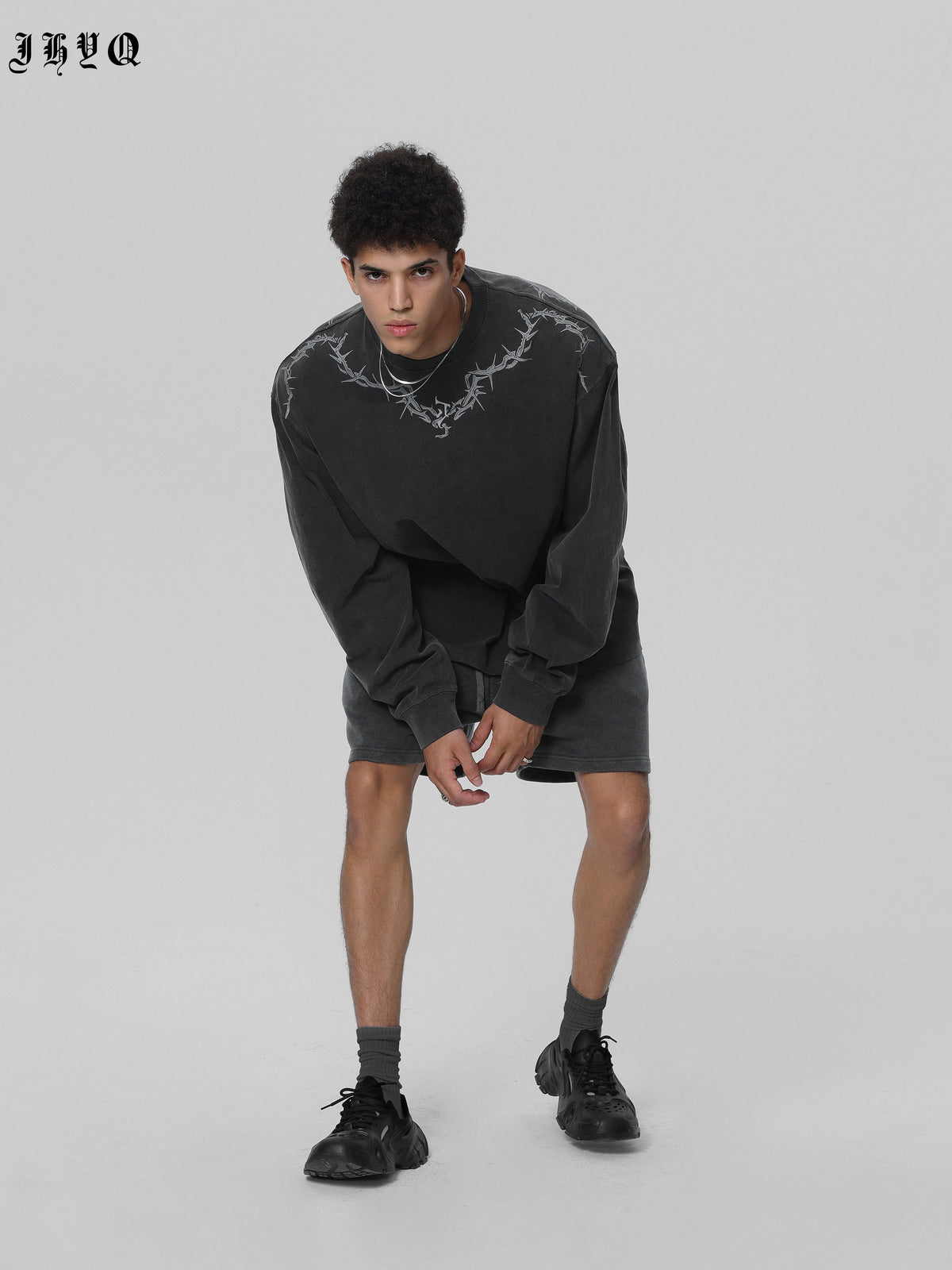 Heavy Washed Loose Long Sleeve Tee  OR0651