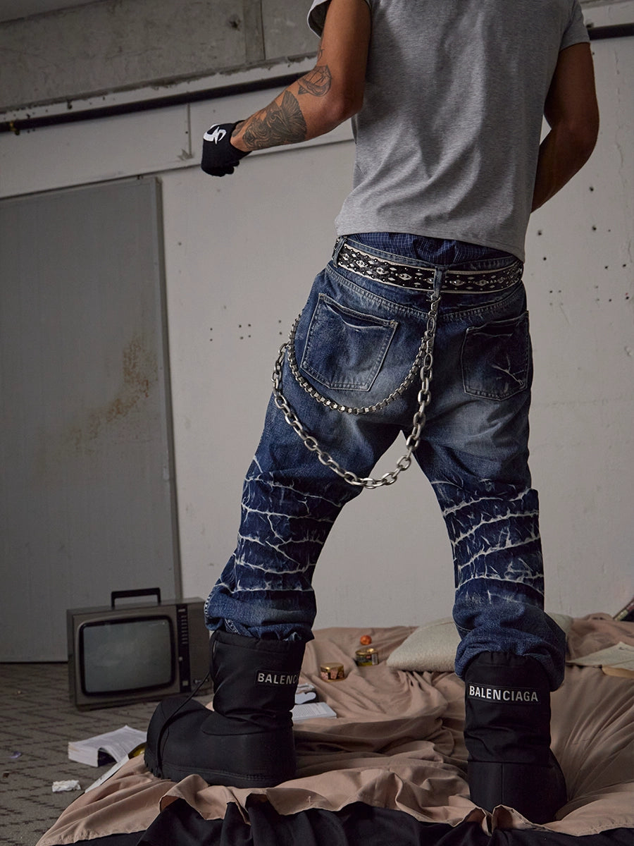 Lightning Ripple Denim Pants  OR0653