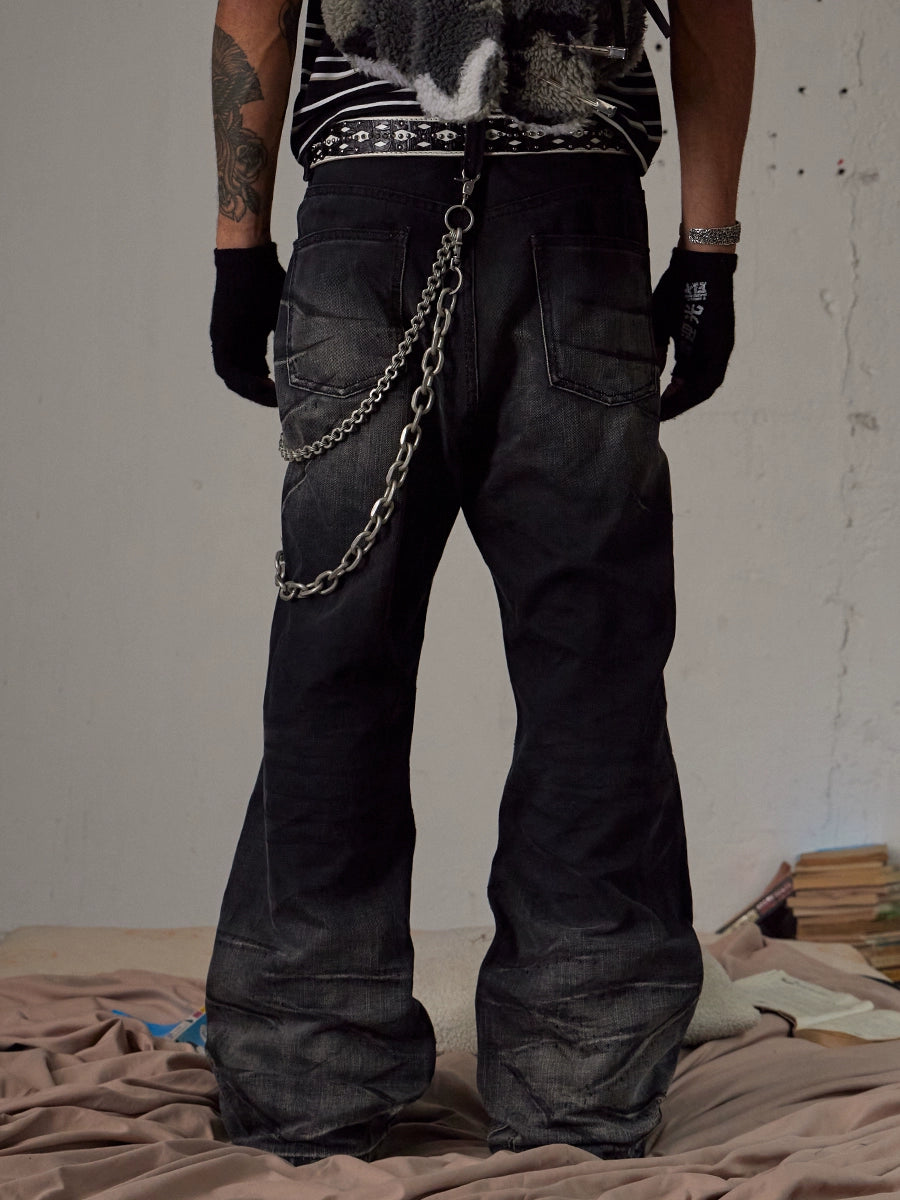Knife Cut Denim Pants  OR0654