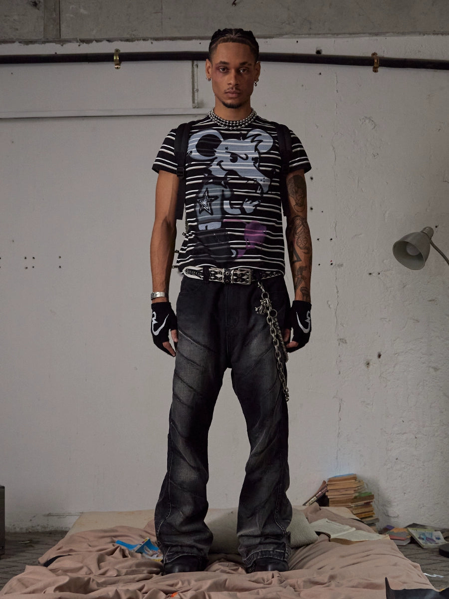 Knife Cut Denim Pants  OR0654
