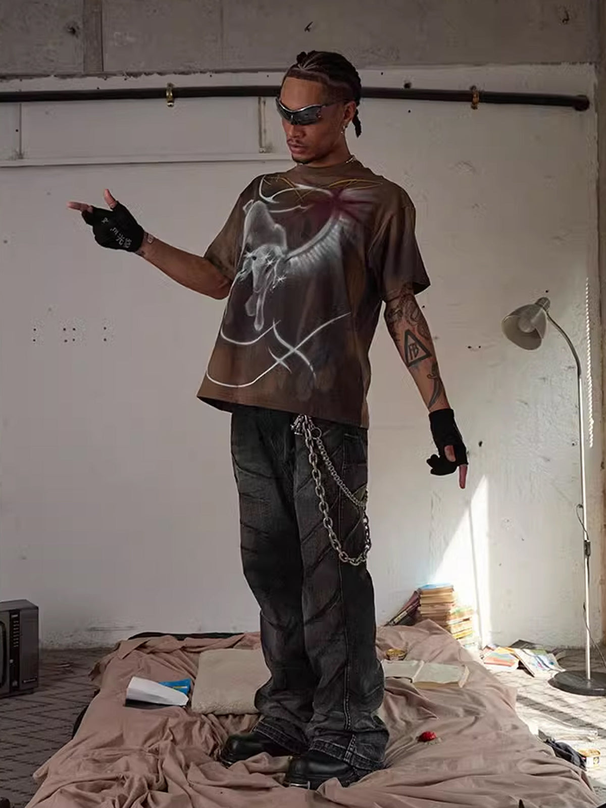Knife Cut Denim Pants  OR0654