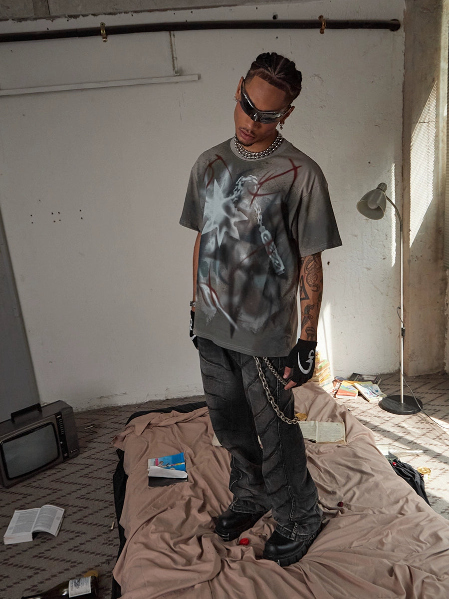 Knife Cut Denim Pants  OR0654