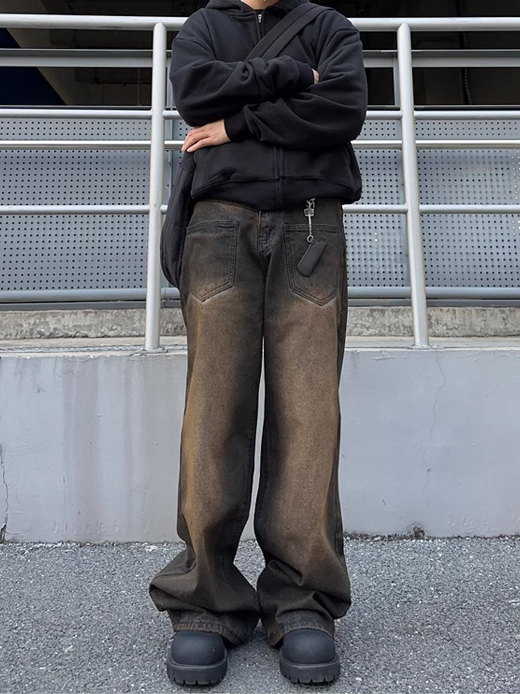 Dirty Reverse Denim Pants  OR0657