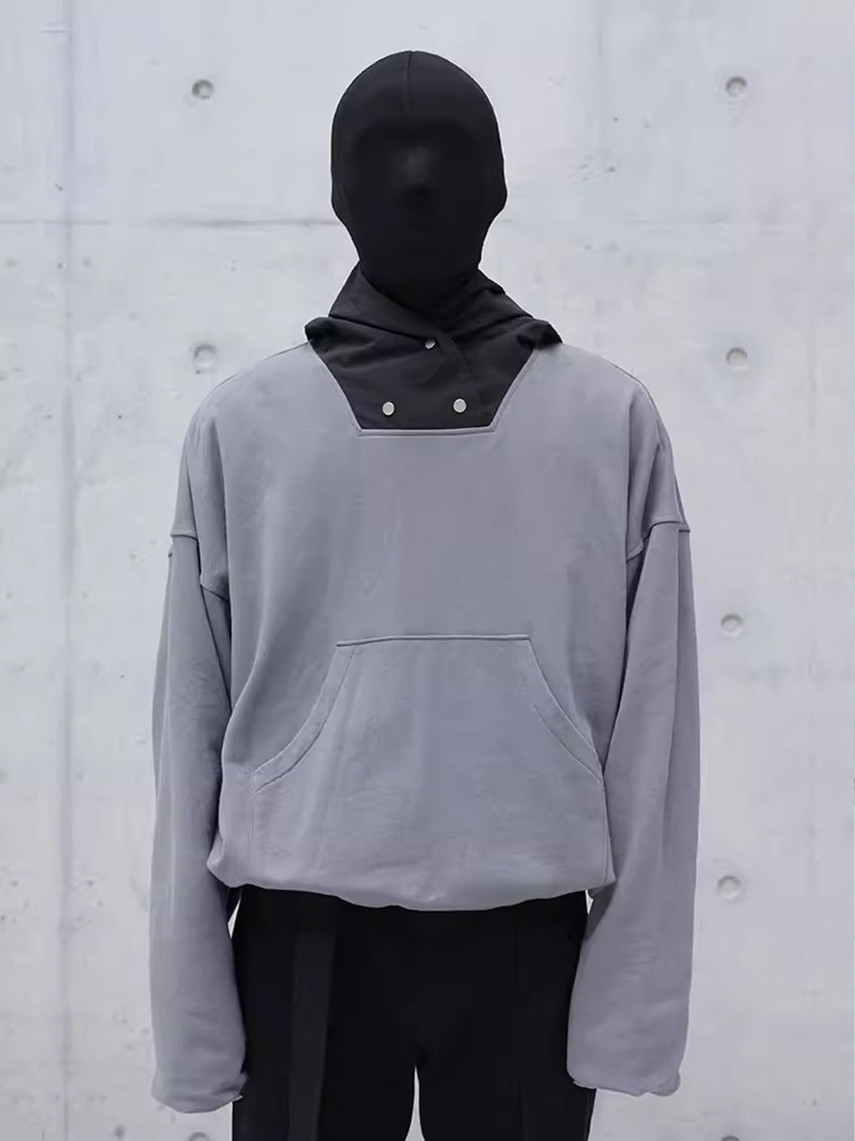 Patchwork Button Hoodie  OR0660