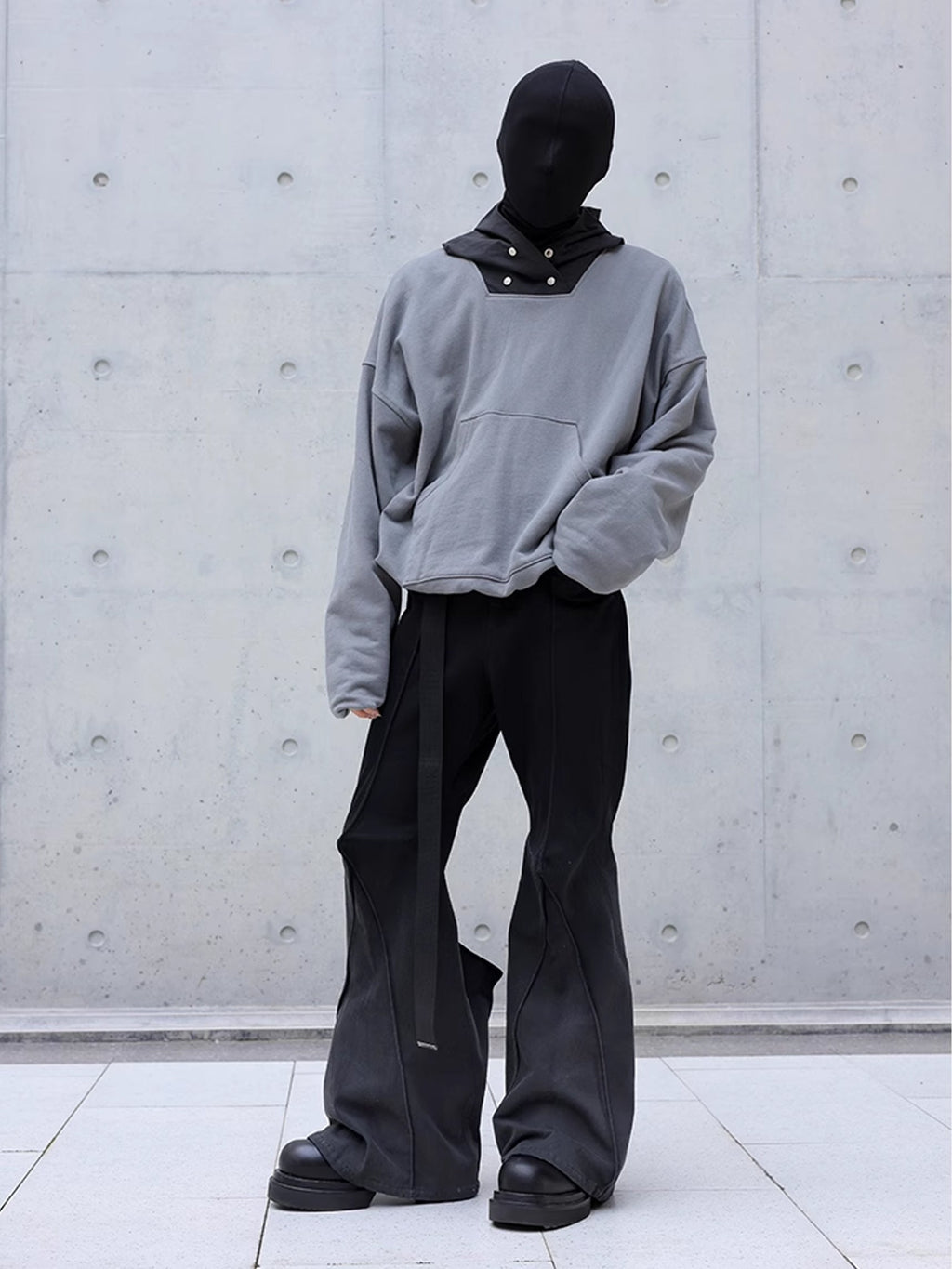 Patchwork Button Hoodie  OR0660