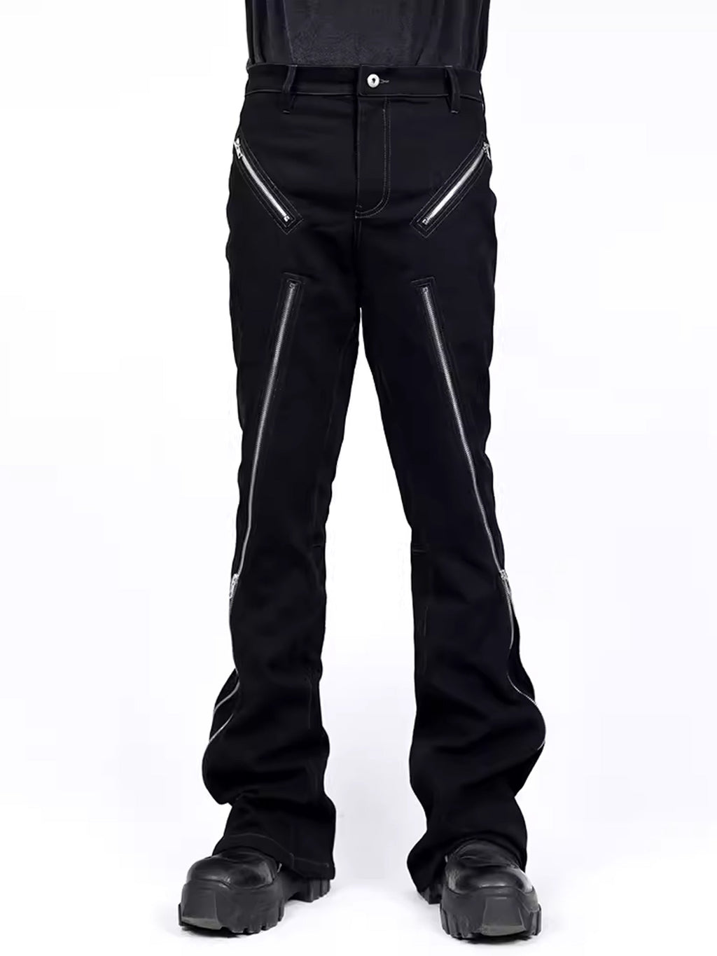 Micro Zipper Flare Pants  OR0662