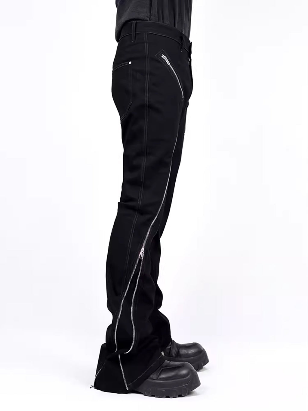 Micro Zipper Flare Pants  OR0662