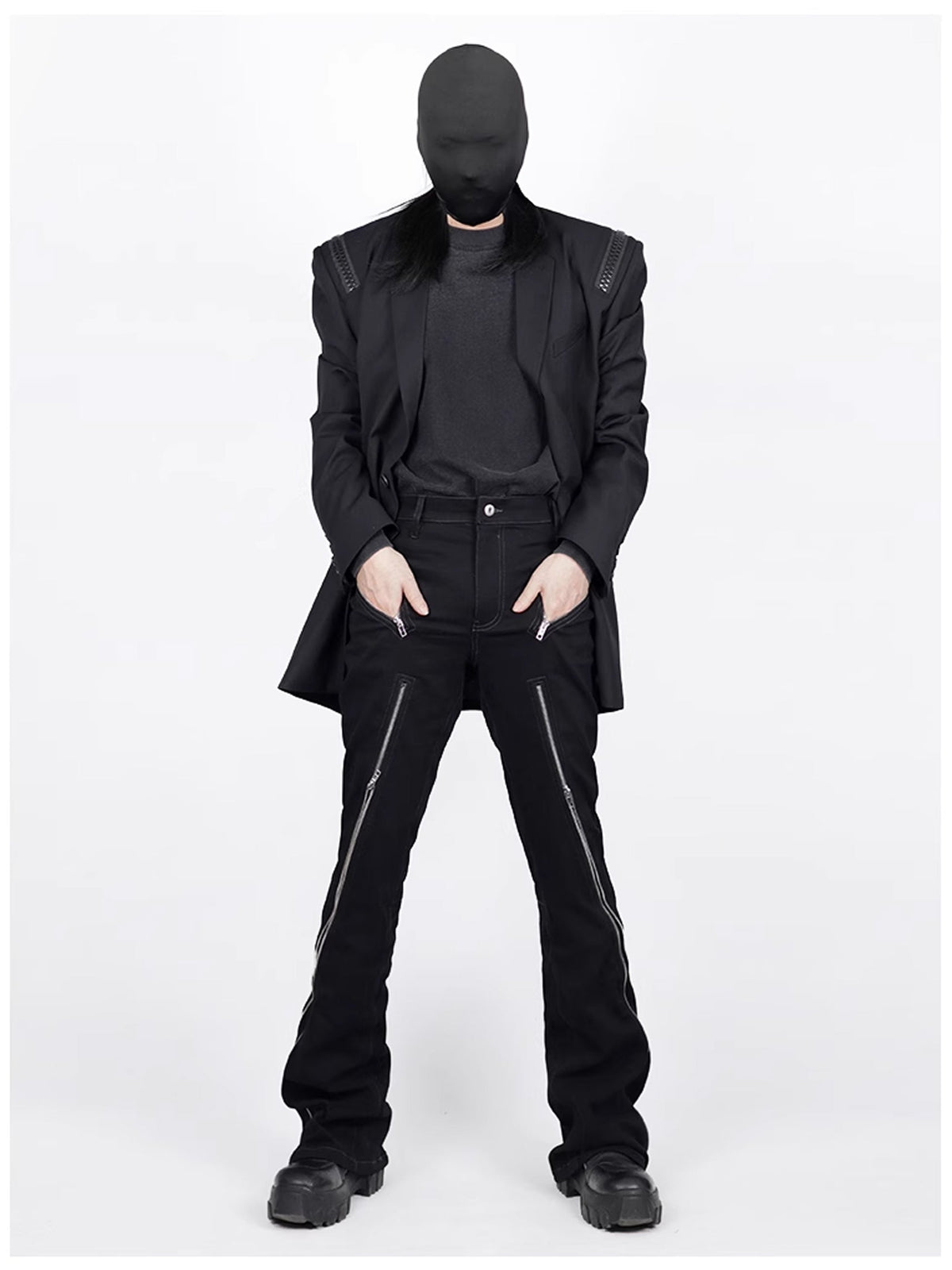 Micro Zipper Flare Pants  OR0662