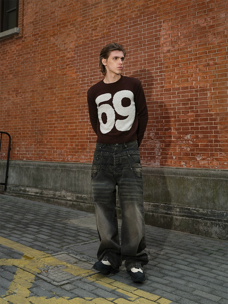 Vintage Crew Neck Knit  OR0669