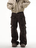 Multi Pocket Button Denim Pants  OR0670
