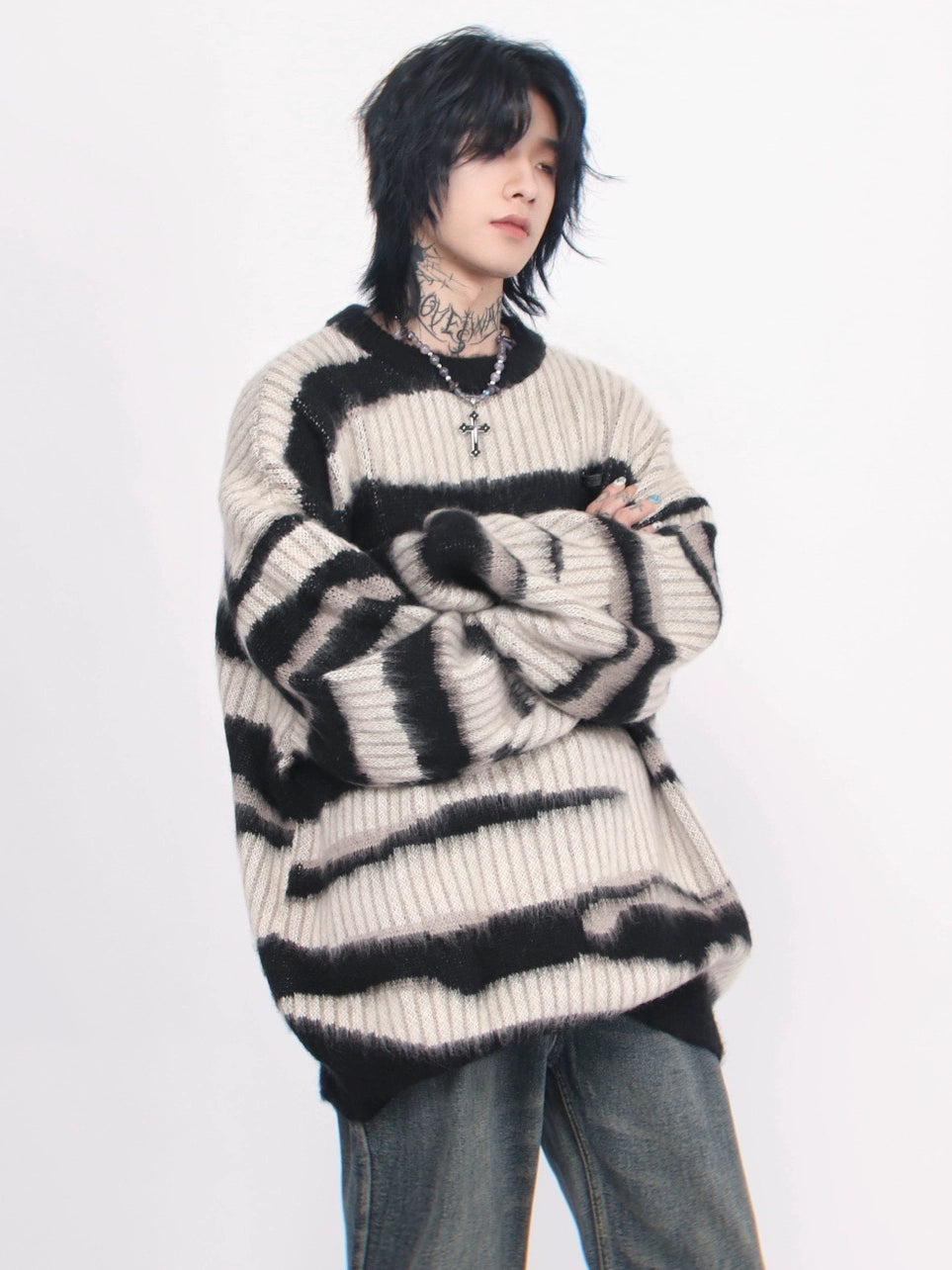 Oversized Stripe Knit  OR0672