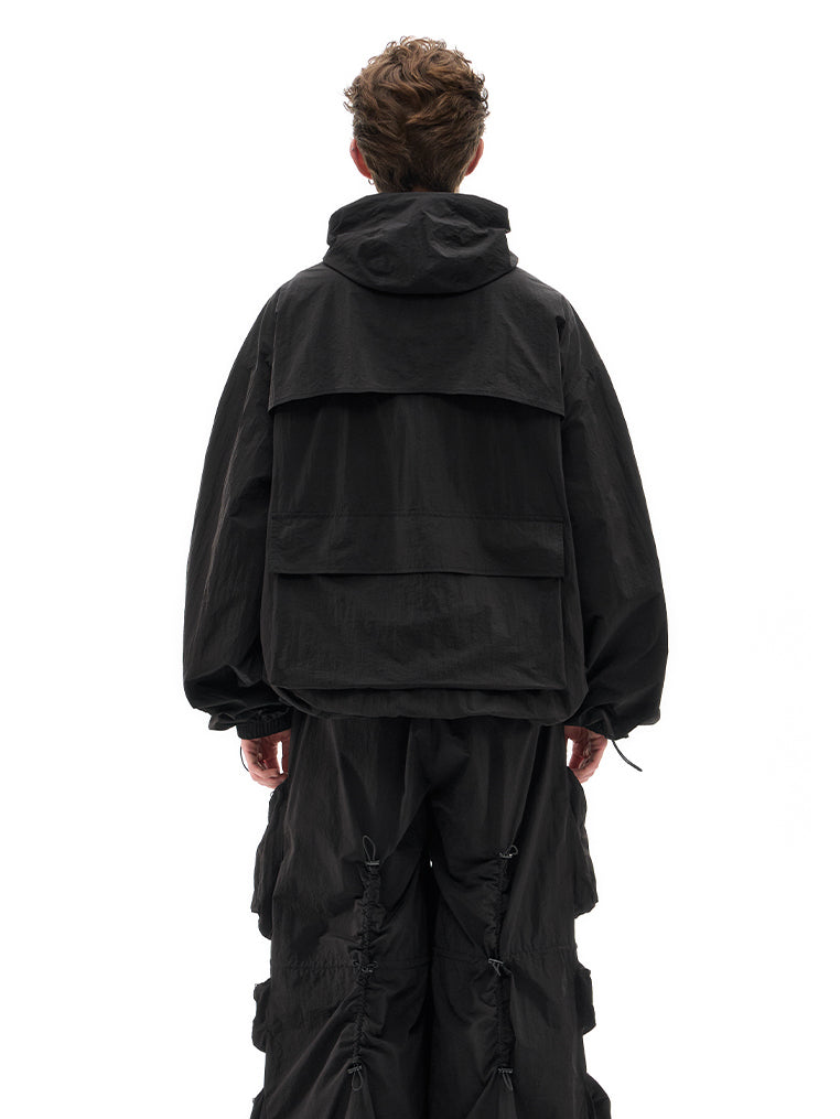 Nylon Pocket Hooded Jacket  OR0676