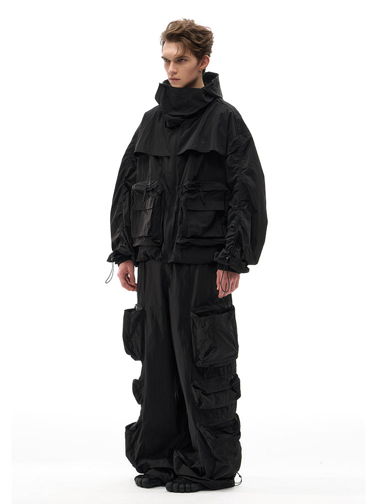 Nylon Pocket Hooded Jacket  OR0676