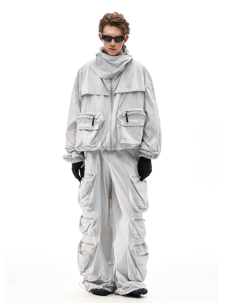 Multi Pocket Nylon Cargo Pants  OR0677